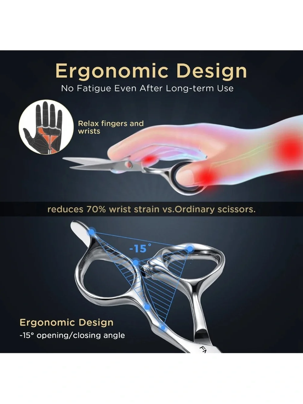 FMPZ 6 inch hair cutting scissors barber scissors professional hair shears new